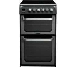 HOTPOINT  Ultima HUE52GS 50 cm Electric Cooker - Graphite